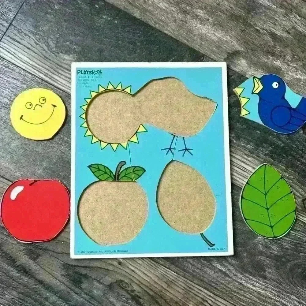 Vintage 1985 Playskool “Colors I See” Wooden Puzzle - Picture 5 of 5